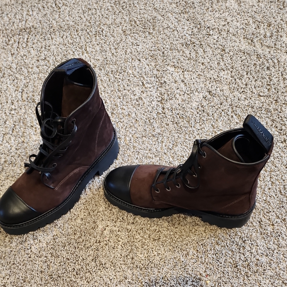 Aquazzura Brown and Black Ankle Boots